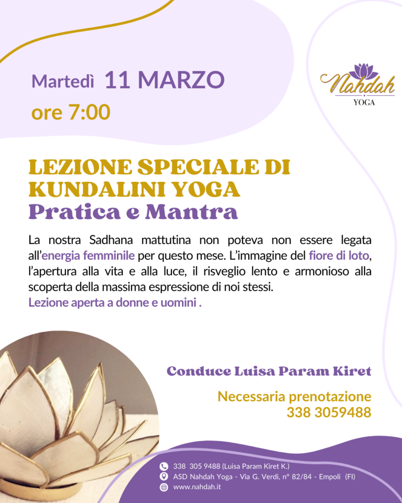 Lezione speciale di Kundalini Yoga