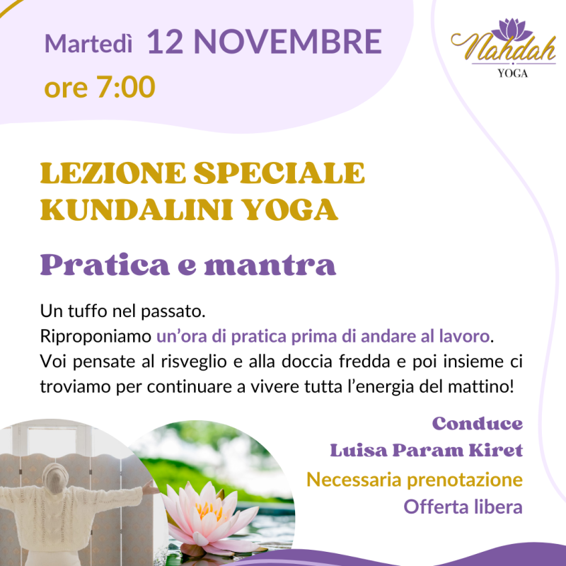 Lezione speciale Kundalini Yoga