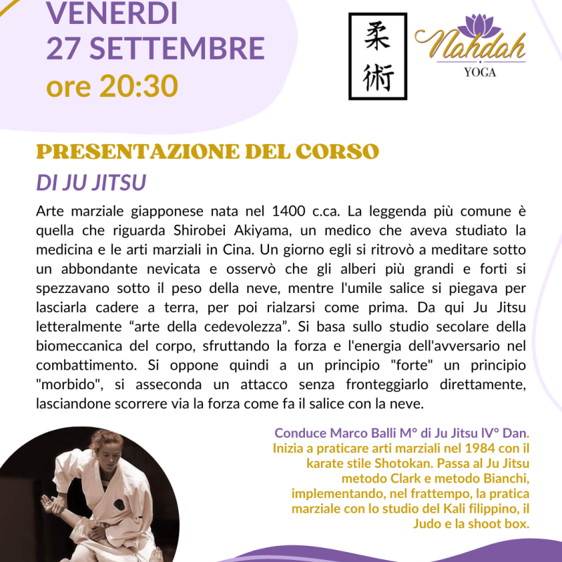 Presentazione del corso di Ju Jitsu